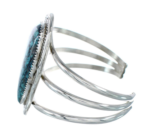 Sterling Silver Turquoise Navajo Cuff Bracelet JX130326